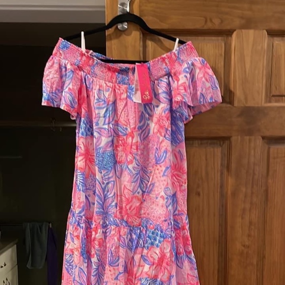 Lilly Pullitzer Dezi Off the Shoulder Maxi - Picture 2 of 3